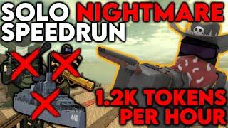 TB NIGHTMARE Speedrun without Warship/Artillery/Gold Towers (Strategy) | Tower Defense X