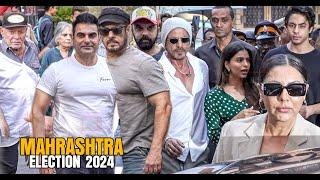 Salman Khan, Shahrukh Khan and Family arrives to Cast Vote at Maharashtra Election 2024