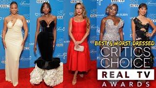 TOP 10 BEST & WORST DRESSED AT THE CRITICS CHOICE REAL TV AWARDS 2024!