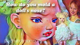 How to mold a doll's nose