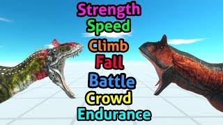 Battle ability Cryolophosaurus vs carnotaurus animal revolt battle simulator