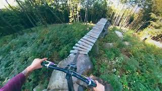 Rychlebské stezky T-REX / T-RYS trail with north shores and rock slabs | pov raw helmetcam 2023