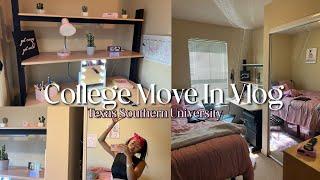 College Move In Day Vlog | Texas Southern University