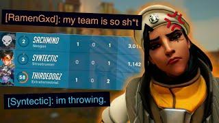 i cant CARRY my GARBAGE teammates in overwatch 2.
