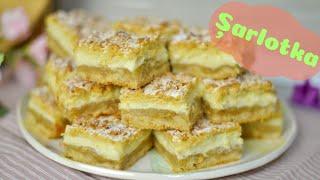 Szarlotka – Polish apple cake with vanilla pudding