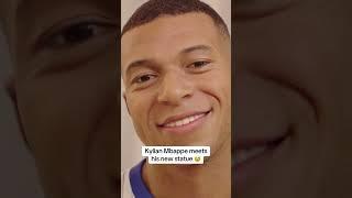 Kylian Mbappe meets his new wax statue in Madame Tussauds  #news #sports #football #soccer #mbappe