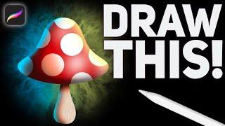 Let's Draw a Trippy Mushroom! // Easy Procreate Tutorial for #MakeArtMay