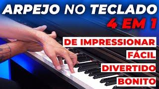 Arpejo no Teclado 4 em 1: Fácil, Rápido, Bonito e de Impressionar (Aula de Teclado)