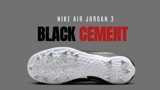 The Nike Air Jordan 3 "Black Cement" is Releasing In Cleat Form