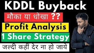 KDDL Buyback 2024| 1 Share Strategy | Detailed Profit Calculations |  Latest Buyback News