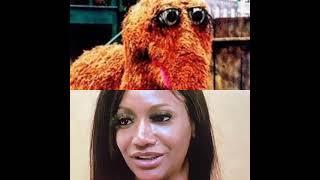 Black women looking like Snuffleupagus with them eye lashes