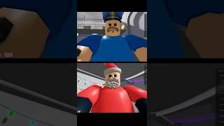 Barry's Jumpscare VS Santa's Jumpscare  #roblox #shorts | Barry's Prison Run Obby Christmas Update