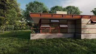 Frank Lloyd Wright  - Prefabricated house 3 for Erdman Homes (Madison, Wisconsin). Unbuilt Project