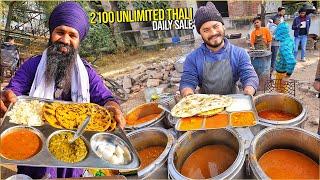 The Best Unlimited Punjabi Thali @ ₹70/- Best Street Food Lunch Dal Makhan, Kashmiri Dum Aloo & more