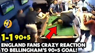 HAHA  England fans crazy reaction to Jude Bellingham 95th minute goal against Slovakia!
