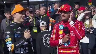 Oscar Piastri & Carlos Sainz post race interview - British Grand Prix 2024