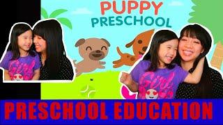 Sago Mini Puppy Preschool gameplay review with Ella and Mommy | Preschool education