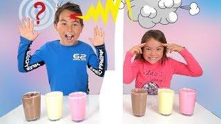 Twin Telepathy Milkshake Challenge! Bruder vs. Schwester |  LEVEL UP  | Johann Loop