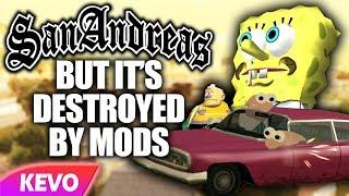 GTA San Andreas but it's destroyed by mods