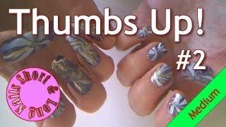 ThumbsUp #2 | Water Marbling An Intermediate Water Marble #NailArt Star for Short Nails & Long Nails