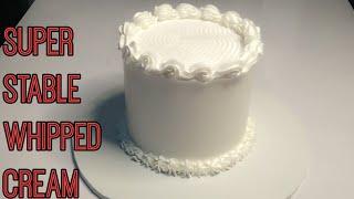 How to make stable whipped cream and decorate/Stable powdered whipped cream frosting