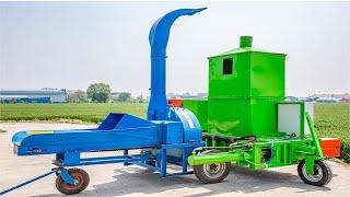 Hydrallic Compactor Machine for corn silage by baling crushed silage to squre bale and pack with bag