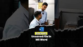 Recover MS Word Unsaved Documents In Just 5 Sec #msword #shorts #mybigguide