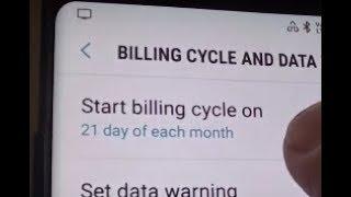 Samsung Galaxy Note 8: How to Set Mobile Data Start Billing Cycle On