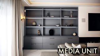 Fully fitted MEDIA UNIT | Bespoke wardrobes | LED lighting