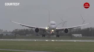 KQ pilots Cpt. Ruth Karauri and Clive Nyachieo skillfully land planes in Europe amidst Storm Eunice