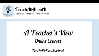 Using The TeachAllAboutIt - School Computer Science Resources