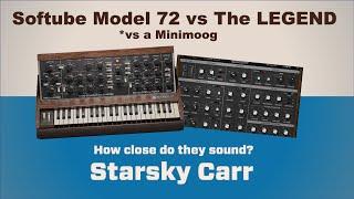 Softube Model 72 vs Minimoog vs Synapse Legend: A Review and demo of Softube Model 72