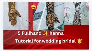 5 beautiful️n latest wedding bridalmehendi designs#mehandi tutorial#viralhenna #viralvideos️