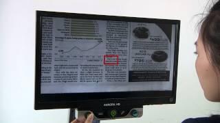 Zoomax Aurora HD 24'' Foldable Desktop Video Magnifier Operation Video