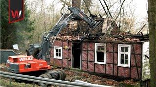 ATLAS 1604 Bagger reisst Haus ab - Tiefbau Wegener