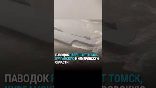 "Половину моста оторвало!" Паводок разрушает Томск, Курганскую и Кемеровскую области