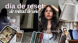 día de reset: vision board, organización de lecturas, amor propio, rutina 