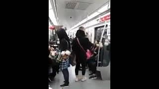 Conflict over not wearing a mask in the subway  درگیری برا ماسک نزدن تو مترو