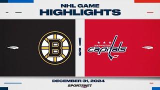 NHL Highlights | Capitals vs. Bruins - December 31, 2024