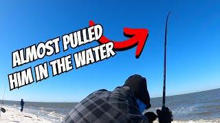 Catching GIANT Fish From The BEACH!