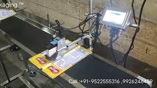 Online Inkjet Coding Machine Meenjet Mx0 | Automatic Batch no Mrp Exp Date Printing Machine Meenjet