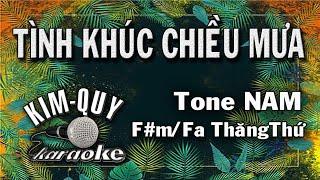 TÌNH KHÚC CHIỀU MƯA - KARAOKE - Tone NAM ( F#m/Fa Thăng thứ )