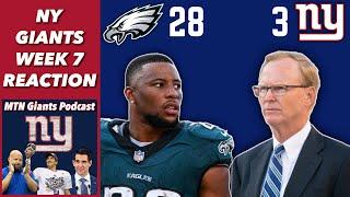 NY Giants Embarrassed at Home by Saquon and Eagles | 2-5 Record