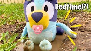  Baby Bluey Bedtime Routine | Baby Bluey Won't Go to Bed! Baby Bluey Plush Pretend Play