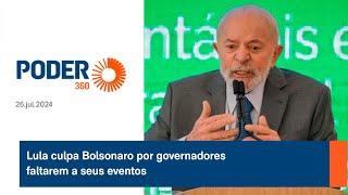 Lula culpa Bolsonaro por governadores faltarem a seus eventos