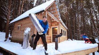 Ep.15 FINALLY - The Off Grid Cabin Gets HEAT - New Fireplace! - WINTER IS COMING!