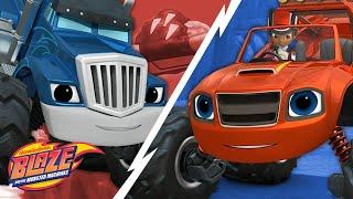 Blaze vs. Crusher's Robot Storm Clouds! | Blaze and the Monster Machines