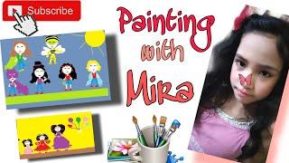 Mira's painting on windows paint | Pretty Mira