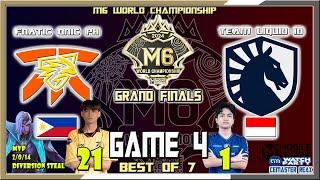 FNATIC ONIC PH vs TLID Game 4 | 21-1 SCORE | GRAND FINALS | FNOP vs TLID | M6 World Championship