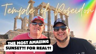 Visiting the Temple of Poseidon on Cape Sounion - Bus tour from Athens, Greece 